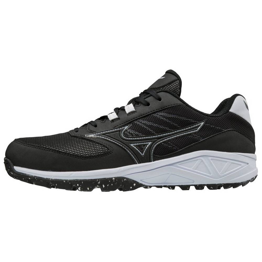 Mizuno Dominant All Surface Turf Női Softball Cipő Fekete/Fehér TZM035246